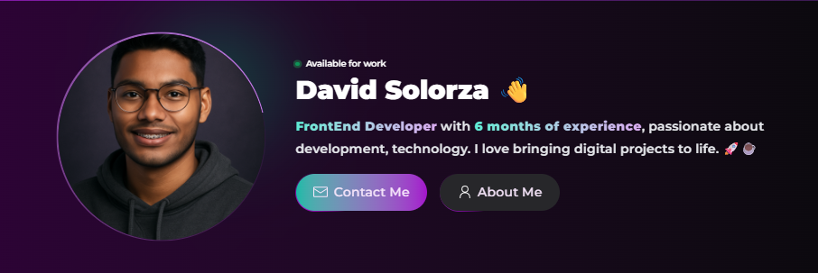 Portfolio Website project screenshot